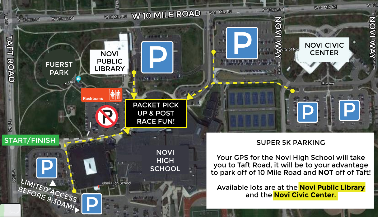 super 5k parking map